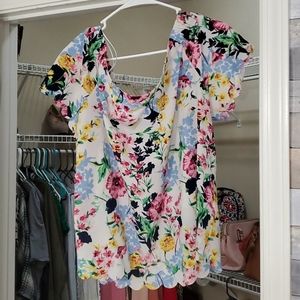 Floral Off The Shoulder  top
